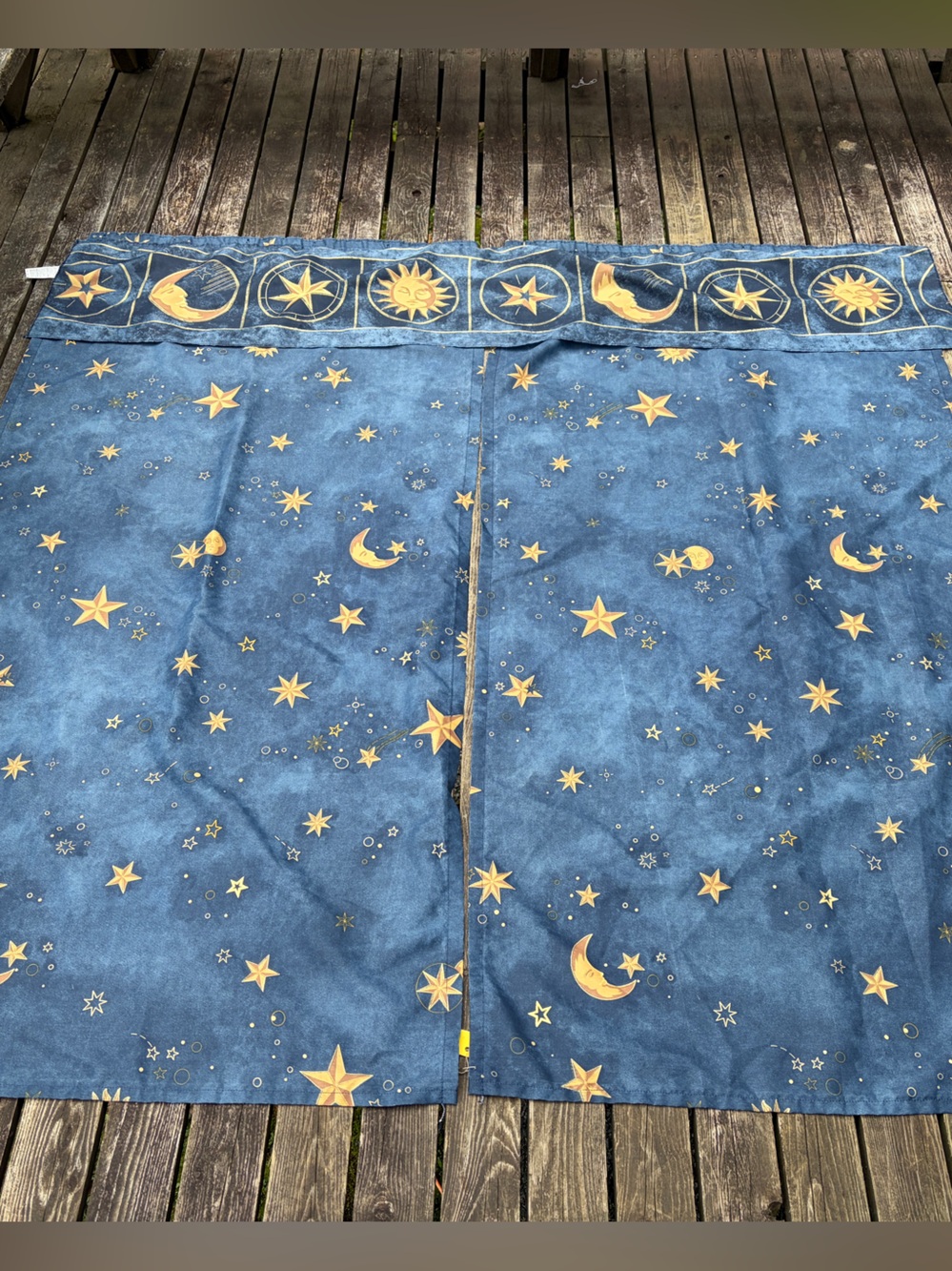 Blue Star & Moon Kids Skirt with Gold Accents